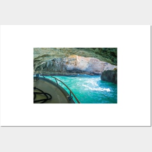 Boat trip to the caves near Benagil in Algarve, Portugal Posters and Art